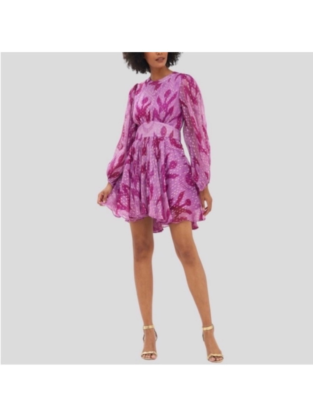 OLIPHANT balloon waisted lilac mini dress size medium